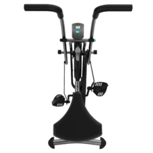 Drumfit CrossFit 1000 Eolo Bicicletta da interni con resistenza dell'aria regolabile manualmente. Sella regolabile verticalmente. Schermo a cristalli liquidi. Pedalata bidirezionale.