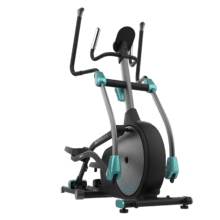 Drumfit Elliptical 10000 Motor Pro Bicicleta elíptica com sistema de resistência magnética regulável por motor. 32 níveis de resistência. APP. Dobrável. Ecrã LCD com suporte para dispositivos. Volante de inércia 10 kg. Monitor cardiaco. Passo 43 cm. Calha dupla.