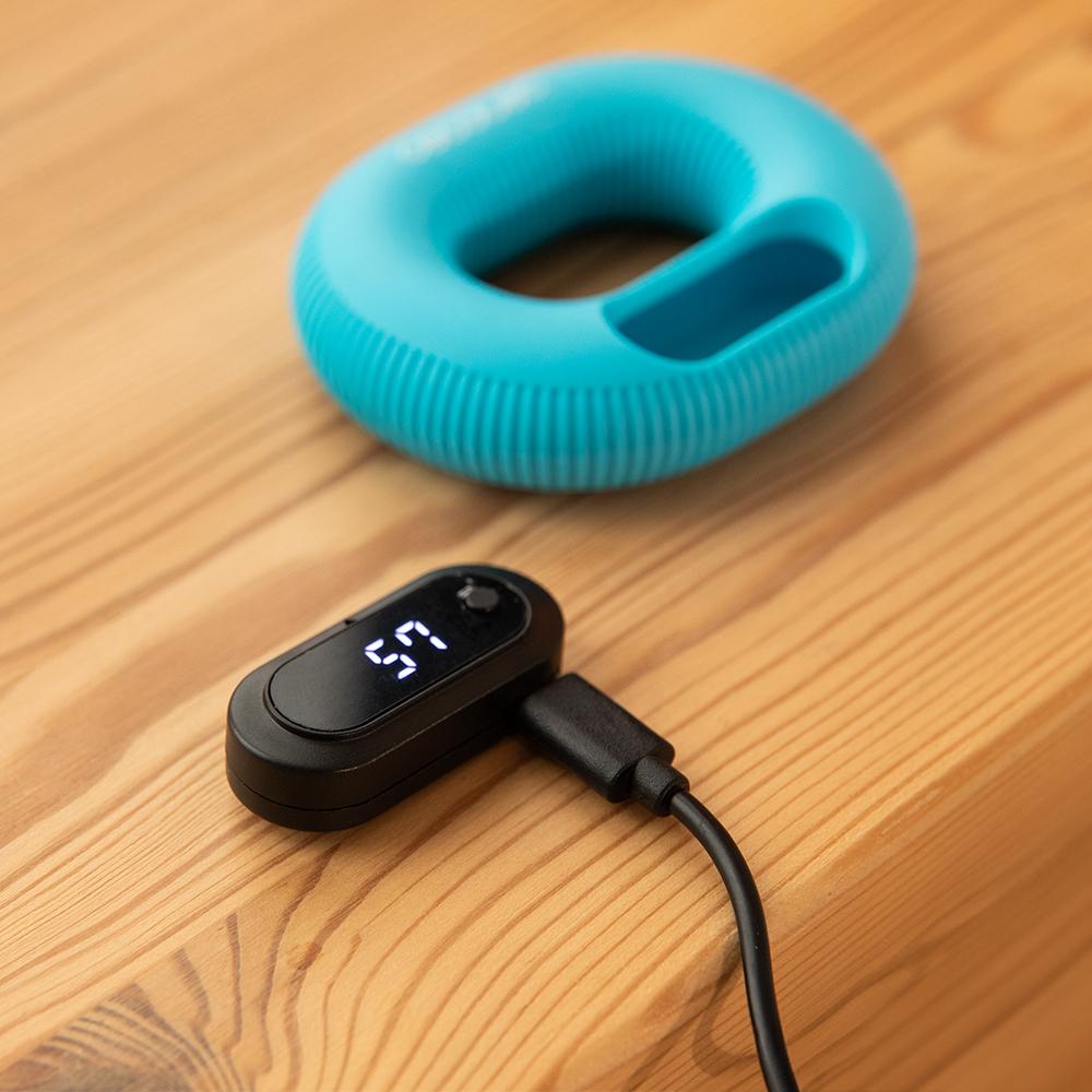 Cecotec Forearm Strengthener Exerciser with Drumfit HandFit Smart Counter, LED Display, USB Type-C Charging, Non-Slip and Compact Design, 14 kg Resistance