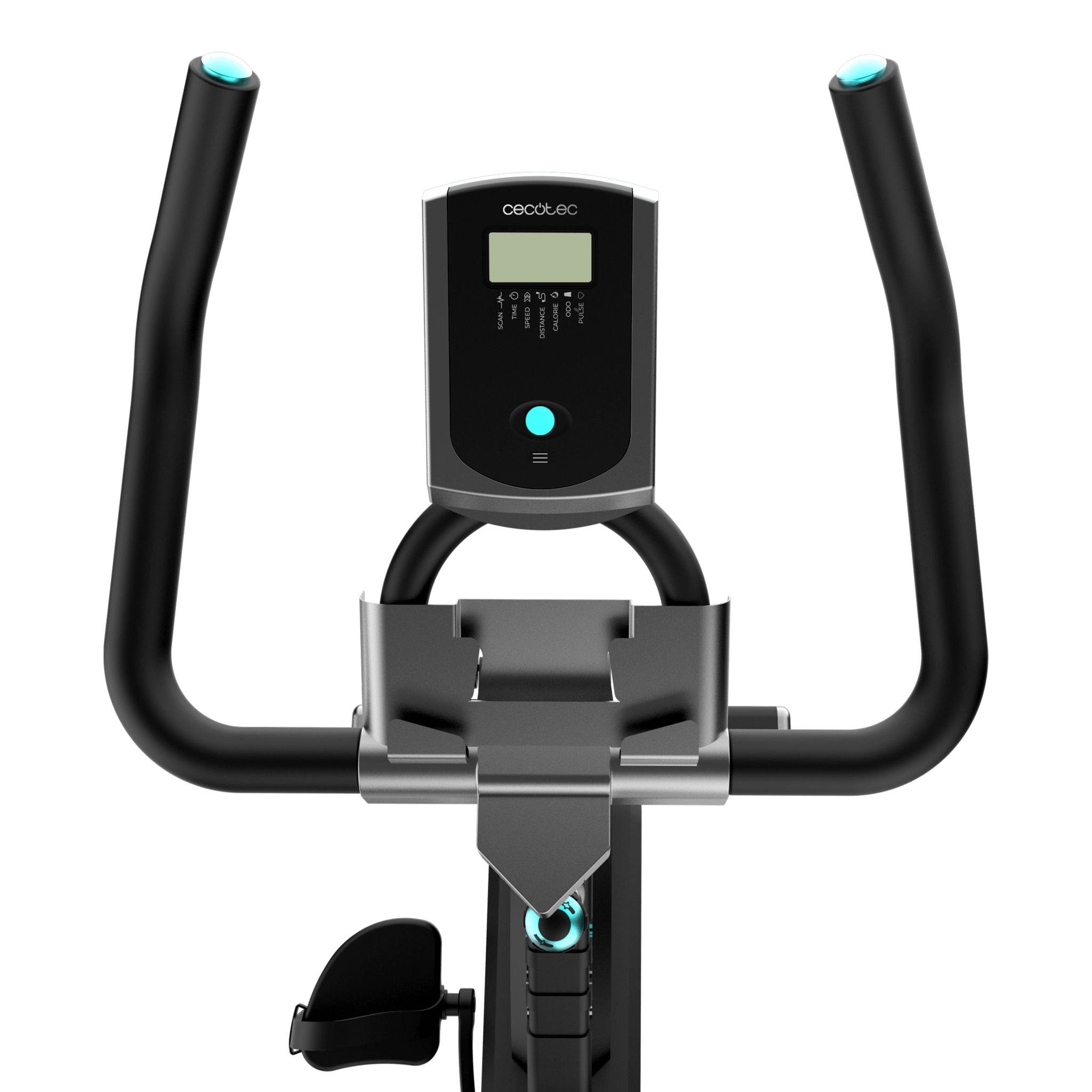 Manillar de la bicicleta Cecotec DrumFit Indoor 10000 Race con pulsómetro y soporte para dispositivos
