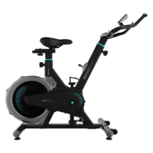 DrumFit Indoor 13000 Race Sprint Bicicleta indoor de spinning con volante de inercia de 13 Kg. Pulsómetro. Pantalla LCD. Soporte para dispositivos. Ruedas de transporte. Resistencia por fricción. Sillín ajustable vertical y horizontalmente. Peso máximo de 110 kg y altura máxima 190 cm.