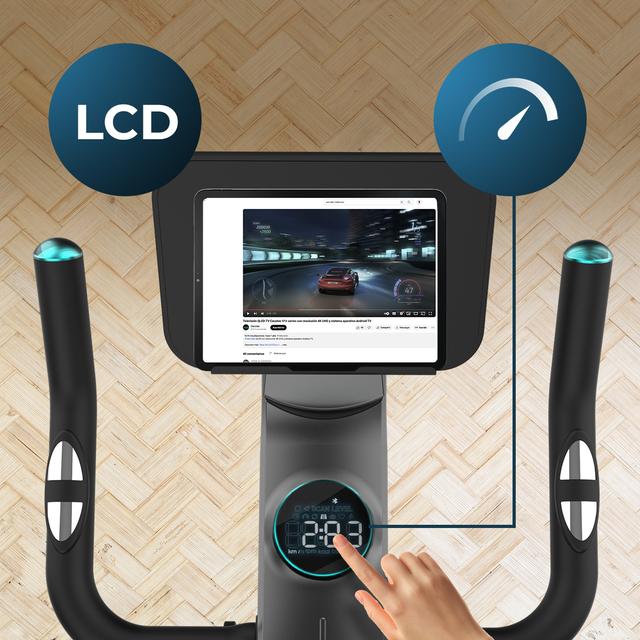 Cecotec DrumFit Indoor 4000 Magno Connected Exercise Bike With Magnetic Resistance, Bluetooth Connectivity, Adjustable Saddle And Handlebar, LCD Display, Tablet Stand, Wheels - View #10