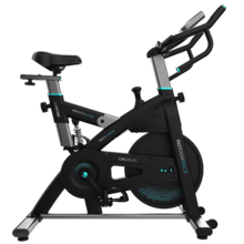 DrumFit Indoor 24000 Race Sprint Bicicleta indoor de spinning con volante de inercia de 24 Kg. APP. Pulsómetro. Pantalla LCD. Soporte para dispositivos y botella. Ruedas de transporte. Sillín ajustable vertical y horizontalmente. Peso máximo de 120 kg y altura máxima 190 cm.