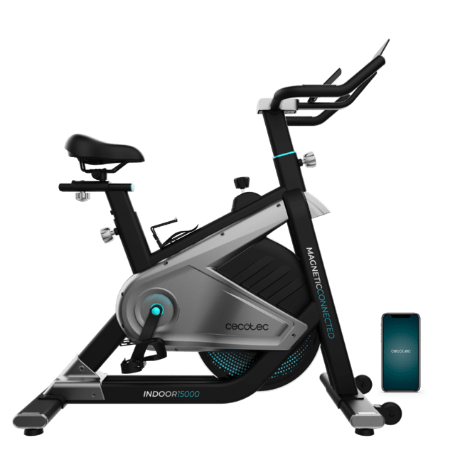 Bicicleta indoor Cecotec DrumFit Indoor 15000 Magnetic Connected vista lateral con APP