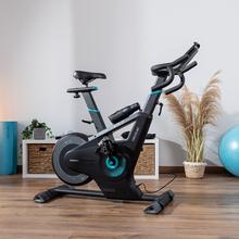 DrumFit Indoor Eolo Bicicleta indoor de resistência combinada: ar e magnética. APP. Suporte para dispositivo e porta-garrafas. Monitor do ritmo cardíaco com fita peitoral. Ecrã LED circular. Guiador desportivo. Volante de inércia de 6 kg