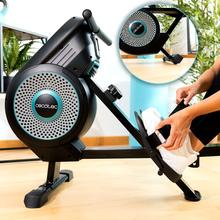 Drumfit Rower Eolo Magno Remo de resistência combinada: ar e magnético. Ecrã LCD. 8 Níveis de resistência reguláveis manualmente.