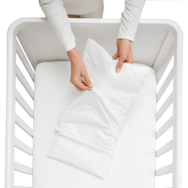 Flow ProtectBaby (60 x 120) Protège-matelas pour berceau 100 % imperméable et respirant avec tissu en maille douce. Il peut être lavé en machine à haute température pour une propreté totale. Fabriqué en Espagne avec certificat Oekotex.