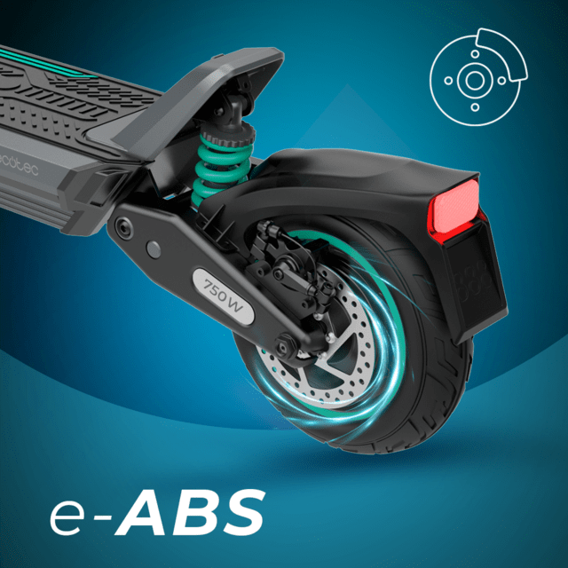 Bongo Serie Y45 Patinete eléctrico con motor de 750 W (350 W nominal) y autonomía de 45 km. Ruedas de 10” y doble suspensión. Cumple con todos los requisitos de la nueva normativa española de circulación.