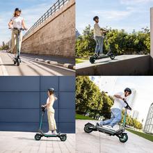 Bongo Serie Y45 Patinete eléctrico con motor de 750 W (350 W nominal) y autonomía de 45 km. Ruedas de 10” y doble suspensión. Cumple con todos los requisitos de la nueva normativa española de circulación.