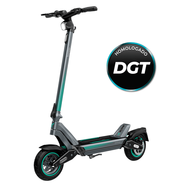 Bongo Serie Y45 Patinete eléctrico con motor de 750 W (350 W nominal) y autonomía de 45 km. Ruedas de 10” y doble suspensión. Cumple con todos los requisitos de la nueva normativa española de circulación.