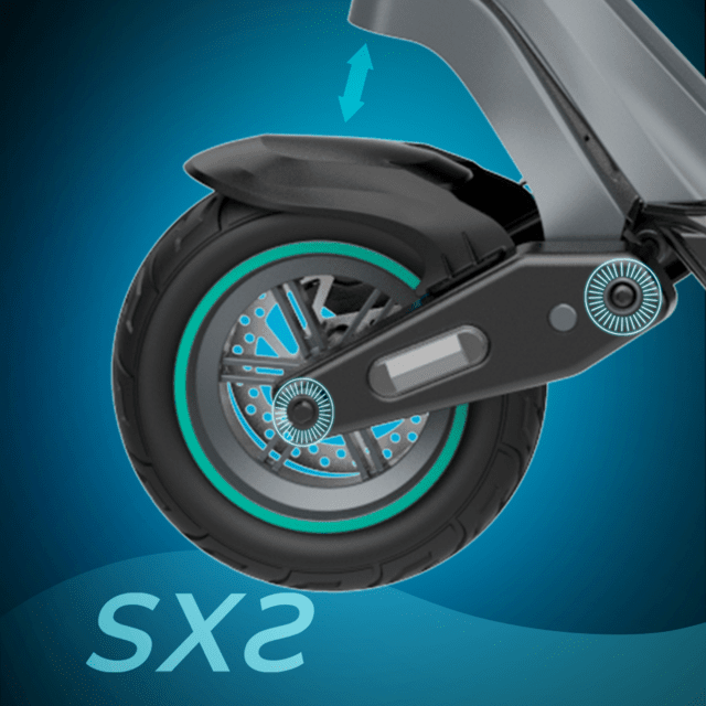 Bongo Serie Y45 Patinete eléctrico con motor de 750 W (350 W nominal) y autonomía de 45 km. Ruedas de 10” y doble suspensión. Cumple con todos los requisitos de la nueva normativa española de circulación.