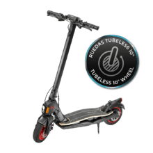 Bongo Serie S+ Max Unlimited Patinete eléctrico con potencia máxima de 750 W y tracción trasera para darle una conducción más deportiva. Autonomía de hasta 40 km, ruedas tubeless de 10" y 4 modos de conducción (Peatón, Eco, Confort y Sport).