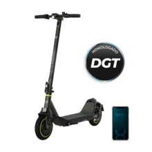 Bongo M40 XL Connected Patinete eléctrico de 700 W con una autonomía de  hasta 40 km, sistema doble de frenado mediante disco de freno de alta precisión y e-ABS con frenada regenerativa y sistema de conducción adaptativa S-Driving System. Certificado para cumplir con los requisitos de la normativa española de circulación.