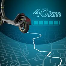 Bongo M40 XL Connected Patinete eléctrico de 700 W con una autonomía de  hasta 40 km, sistema doble de frenado mediante disco de freno de alta precisión y e-ABS con frenada regenerativa y sistema de conducción adaptativa S-Driving System. Certificado para cumplir con los requisitos de la normativa española de circulación.