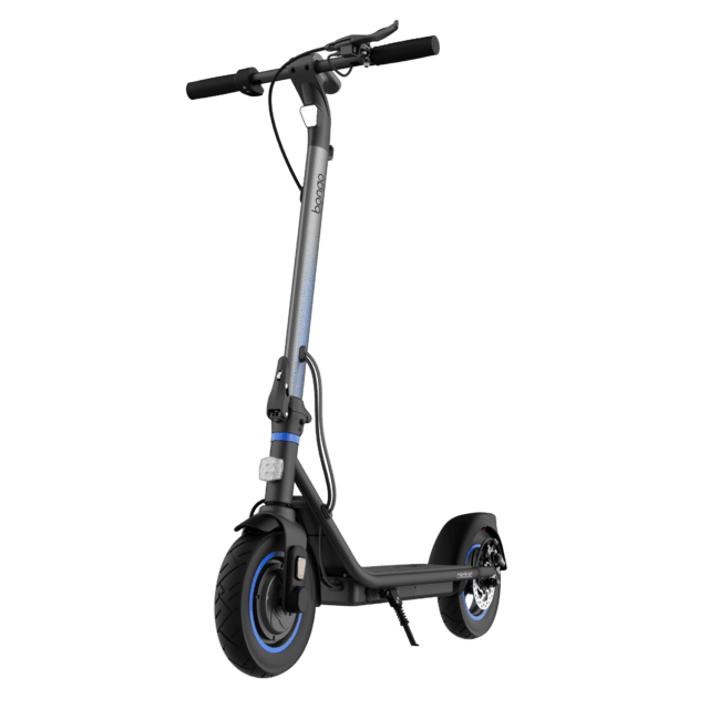 Scooter elétrica Bongo D20 XL Connected com potência máxima de 630 W que permite superar declives e viajar em qualquer superfície. Com autonomia de até 20 km. Cumpre todos os requisitos das novas regras de trânsito espanholas. Conexão com aplicativo móvel