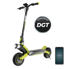 Bongo V55 2x2 Connected Patinete eléctrico con APP. Con una potencia combinada de 1600 W, doble suspensión, autonomía de hasta 55 km, Cumple con la normativa española de circulación