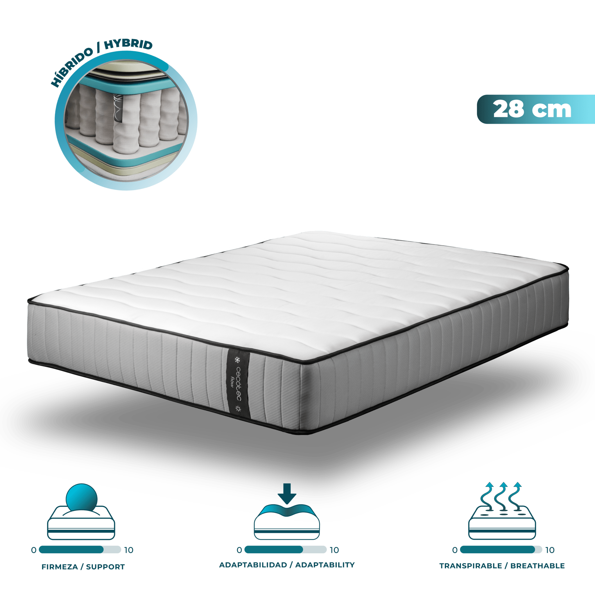 Materasso Comfort 23 TFK 160x190 Cm - Molle Insacchettate 7 Zone, Rigidità H4, Made In Germany - Foto 7