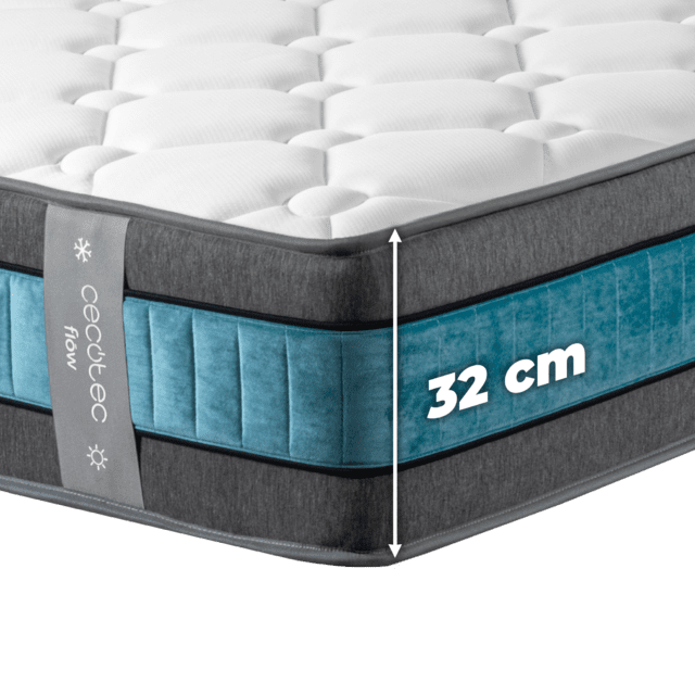 Materasso Ibrido Queen Size 25cm - Memory Foam E Molle Insacchettate - KOULBR Z - Antirughe E Traspirante