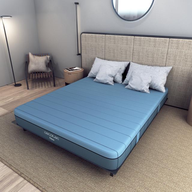 Matelas Flow Genuine T Matelas viscoélastique et recouvrable de 28 cm de haut qui combine 3 couches pour une fermeté moyenne à élevée, âme en mousse profilée HRC2+ et technologies MorphoAdapt+, SoftFresh & EasyClean.