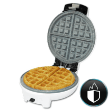 Máquina de waffles elétrica 3 em 1 Fun Gofrestone 3in1. 700 W, placas intercambiáveis com revestimento ecológico, design circular, indicador luminoso, proteção contra sobreaquecimento