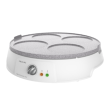 Crepiera Fun Crepestone Twin. 1200 W, Piastra reversibile con rivestimento antiaderente RockStone, Termostato regolabile, rullo spargitore e spatola inclusi, 30,5 cm