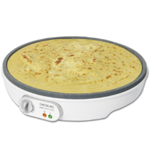 Fun Crepestone Crêpesmaker 1000 W, antihaftbeschichtete RockStone-Platte, einstellbarer Thermostat, Streuwalze und Spatel im Lieferumfang enthalten, Kontrollleuchte, 30,5 cm