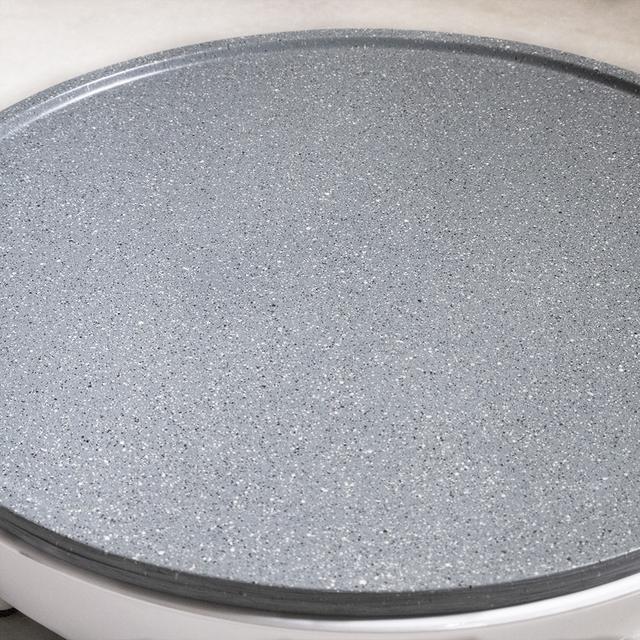 Crepiera Fun Crepestone. 1000 W, Piastra reversibile con rivestimento antiaderente RockStone, Termostato regolabile, rullo spargitore e spatola inclusi, 30,5 cm