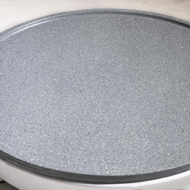 Crepiera Fun Crepestone. 1000 W, Piastra reversibile con rivestimento antiaderente RockStone, Termostato regolabile, rullo spargitore e spatola inclusi, 30,5 cm