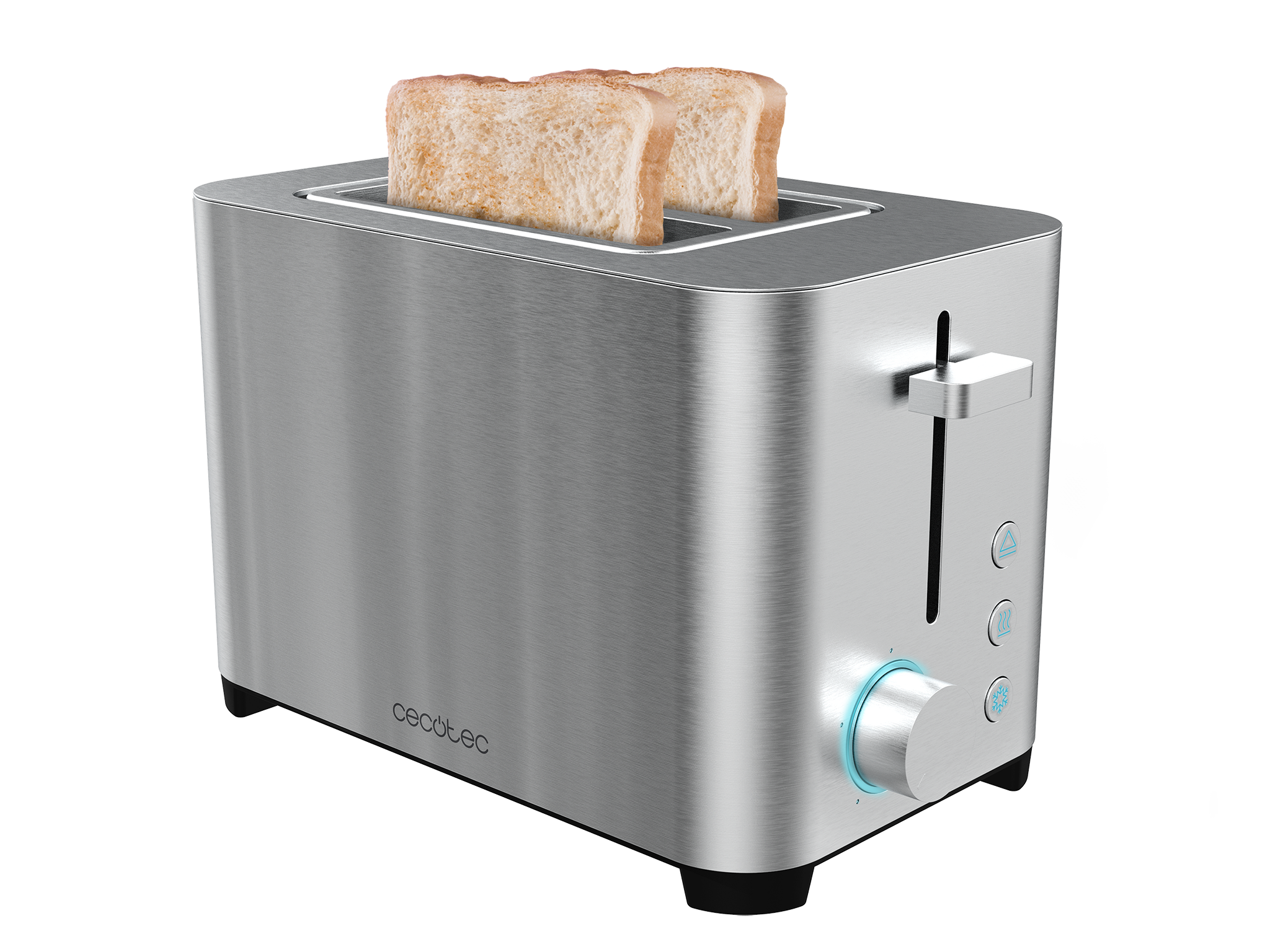 YummyToast Doppel-Toaster - Doppelter kurzer Schlitz, Edelstahl-Oberfläche, 850 Watt Leistung, 5 Leistungsstufen, zwei Funktionen, Krümelfach (Doppelter kurzer Schlitz)