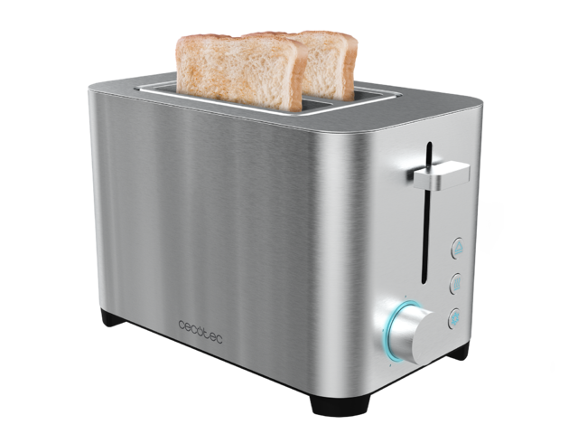 YummyToast Doppel-Toaster - Doppelter kurzer Schlitz, Edelstahl-Oberfläche, 850 Watt Leistung, 5 Leistungsstufen, zwei Funktionen, Krümelfach (Doppelter kurzer Schlitz)
