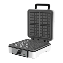 Piastra per waffles Fun Gofrestone 4Inox. 1200 W, acciaio inossidabile, cucina 4 waffle allo stesso tempo, rivestimento antiaderente Rockstone e temperatura regolabile.