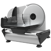 Trancheuse Rock’n Cut. Trancheuse de 150 W avec un disque de 190 mm de diamètre et un système de réglage progressif avec une précision d’épaisseur maximale de 0 à 15 mm.