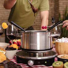 Fun Gourmetfondue Advance Fondue eléctrica de queso, chocolate y aceite, con 1500 W y 8 tenedores.