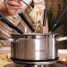 Fun Gourmetfondue Advance Fondue elétrico de queijo, chocolate e óleo, com 1500 W e 8 garfos.