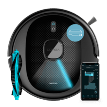  TJTFJS Cecotec Robot Aspirador con Base de Autovaciado Conga  7290 Eternal Home Genesis. Tecnología Láser, Potencia de Succión 3000 Pa,  Cepillo Multifunción, Control App Asistente Alexa, Mopa