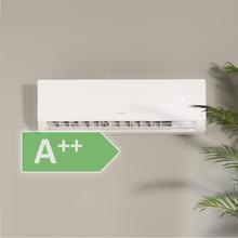Ar condicionado split AirClima 9000 Multi Indoor Connected 9000 BTU com bomba de calor, controle remoto, tela LED e controle Wi-Fi. Sistema inversor. 5 modos e 8 velocidades. Desumidificação diária de 24 L/dia e área de cobertura de 16 m2. Vazão de ar de 420 m3/h, temporizador de 24 horas, filtro de ar, gás R32, motor DC. Classificação energética A + +/A + e potência de 2600 W para frio e 2610 W para calor.