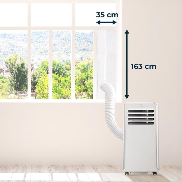 Medidas 163 x 35 cm de la cubierta aislante Cecotec para ventana corredera