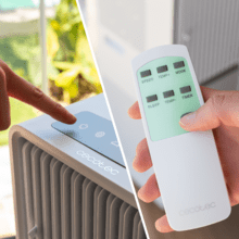 ForceClima 7150 Style Tragbare Design-Klimaanlage mit 7000 BTU, Fernbedienung und Touch Control für höchsten Komfort.