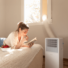 ForceClima 7550 Style Connected Tragbare Design-Klimaanlage mit 7000 BTU, WiFi-Steuerung, Touchpanel und Fernbedienung für absoluten Komfort.