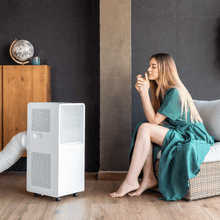 ForceClima 7550 Style Connected Condizionatore portatile di design da 7000 BTU con controllo wifi, touch panel e telecomando per un comfort totale.