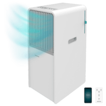 ForceClima 7550 Style Connected Ar condicionado portátil de design de 7000 BTU com controlo Wi-Fi, painel tátil e controlo remoto para um conforto total.