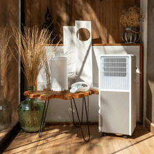 ForceClima 9550 Style Heating Connected Tragbare Design-Klimaanlage mit 9000 BTU und Wärmepumpe für den ganzjährigen Einsatz mit WiFi-Steuerung, Touchpanel und Fernbedienung für absoluten Komfort.