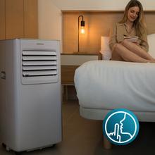 Condizionatore portatile ForceClima 7100 Soundless da 7000 BTU con tecnologia Soundless che garantisce un funzionamento più silenzioso e controllo remoto per un comfort totale.