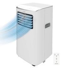 ForceClima 7400 Soundless Touch 7000 BTU tragbare Klimaanlage mit Soundless-Technologie, die einen leiseren Betrieb, Fernbedienung und Touch-Steuerung für absoluten Komfort bietet.