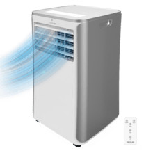 ForceClima 9100 Soundless 9000 BTU climatiseur portable avec technologie Soundless qui offre un fonctionnement plus silencieux et une télécommande pour un confort total.