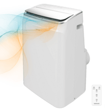 ForceClima 12600 Soundless Heating Aire acondicionado portátil de 12000 BTU con bomba de calor y más silencioso. Cuenta con 3 velocidades y 5 modos programables 24 horas. Con clasificación energética A.