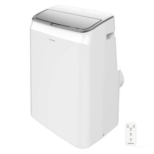 ForceClima 14799 Soundless Heating Connected Aire acondicionado portátil de 14000 BTU con bomba de calor y control por wifi. Con tecnología Soundless que aporta un funcionamiento más silencioso. Incluye mando a distancia para controlar sus 3 velocidades (baja, media y alta)  y sus 5 modos (ventilador, refrigeración, calefacción,  deshumidificación y noche), lo que además se puede visualizar en su pantalla LED.