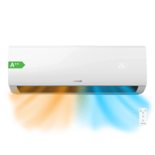 AirClima 9000 Smartfresh Aire acondicionado split de 9000 BTU con bomba de calor, mando a distancia y pantalla LED.