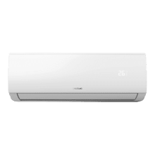Climatizzatore split AirClima 9000 Smartfresh 9000 BTU con pompa di calore, telecomando e display a LED. Sistema inverter. 5 modalità e 8 velocità. Deumidificazione giornaliera di 24 L/giorno e area di copertura di 16 m2. Portata aria 420 m3/h, timer 24 ore, filtro aria, gas R32, motore DC. Classificazione energetica A++/A+ e potenza di 2600 W per il freddo e 2610 W per il caldo. Compressore da esterno con protezione IPX4.