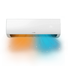 AirClima 9000 Smartfresh Aire acondicionado split de 9000 BTU con bomba de calor, mando a distancia y pantalla LED. Sistema Inverter. 5 modos y 8 velocidades. Deshumidificación diaria de 24 L/ día y área de cobertura de 16 m2. Caudal de aire de 420 m3/h, temporizador 24 h, filtro de aire, gas R32, motor DC. Clasificación energética A + +/A + y potencia de 2600 W para el frío y 2610 W para el calor.  Compresor exterior con protección IPX4.